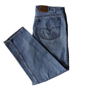 Vintage Levis 545 Brown Tab Light Blue Faded Stained Jeans Fits like 38 x 30